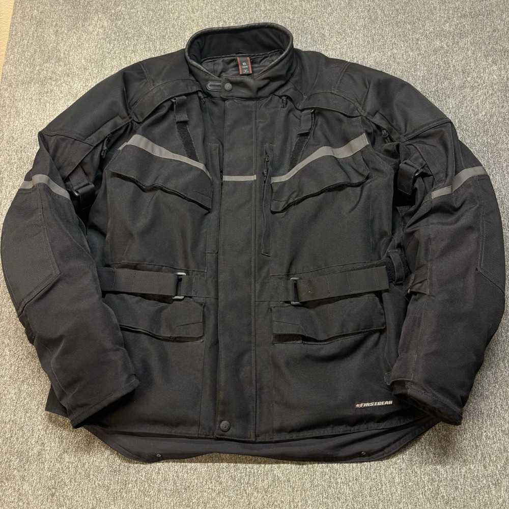 Firstgear Jaunt T2  Motorcycle Jacket Mens XL Armor Vented Hypertex Waterproof
